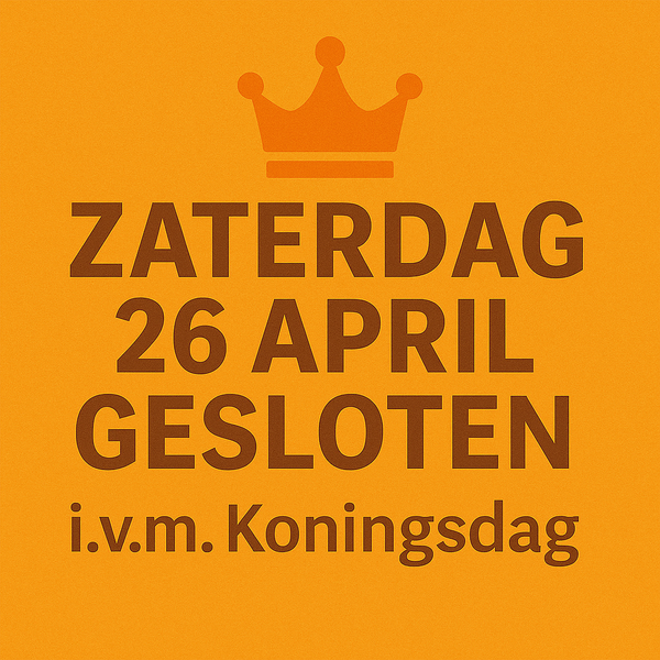 Koningsdag gesloten